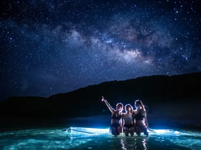 星空、ナイトツアー、天の川、クリアSUP、SUP